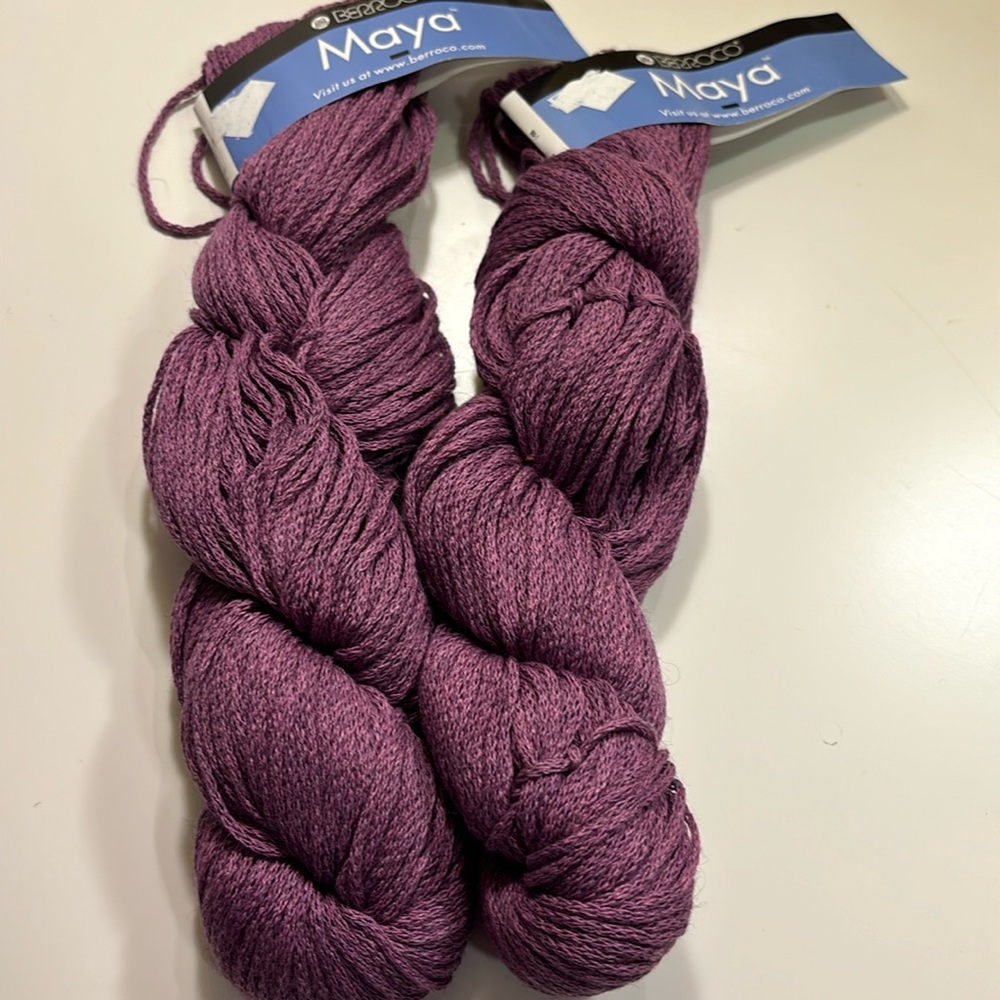 NWT Maya Worsted yarn from Berroco. Bundle is 2 50-gm hanks, 2 bundles remain.